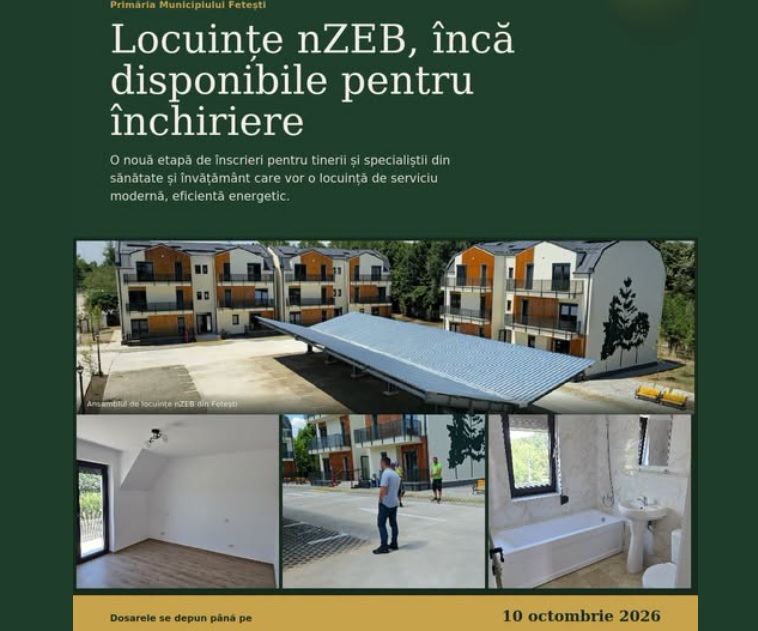 Pentru cei care vor locuinţă de la Primăria Feteşti